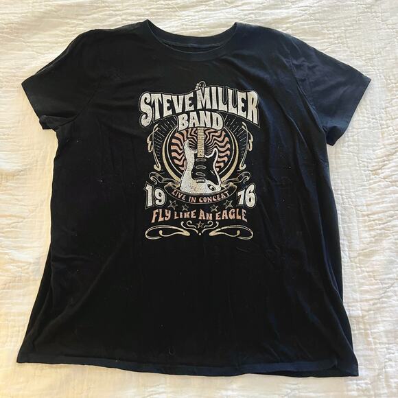 Vinyl Icons Steve Miller Band Graphic Tee Womens Size L - Picture 1 of 5